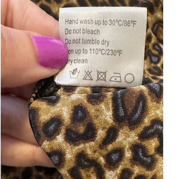 Lea & Viola leopard print long sleeves blouse size Small - Picture 5 of 9